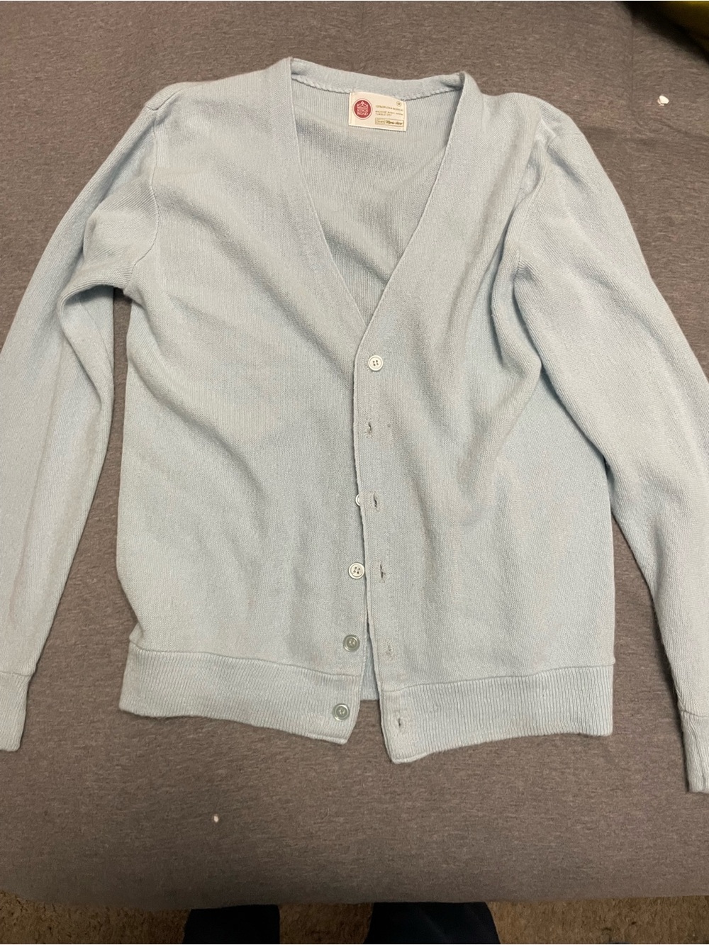 Vintage Kings Road Sears Baby Blue Cardigan Sweater M